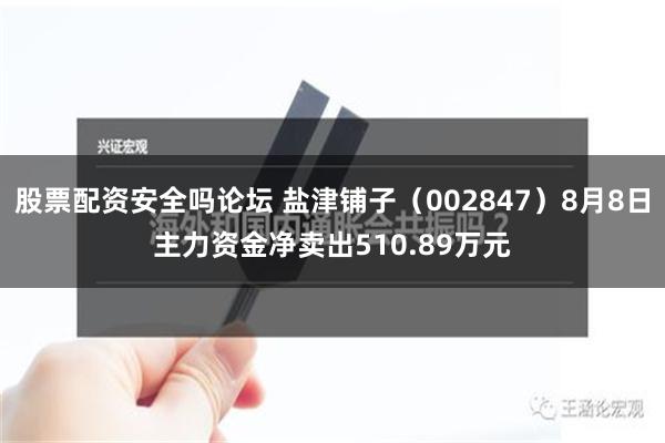 股票配资安全吗论坛 盐津铺子（002847）8月8日主力资金净卖出510.89万元