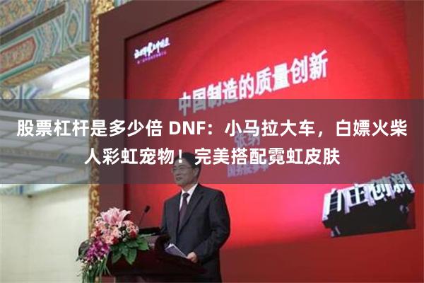 股票杠杆是多少倍 DNF：小马拉大车，白嫖火柴人彩虹宠物！完美搭配霓虹皮肤