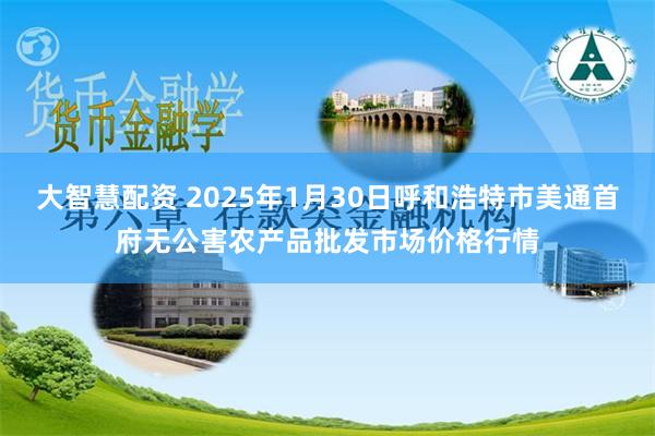 大智慧配资 2025年1月30日呼和浩特市美通首府无公害农产品批发市场价格行情